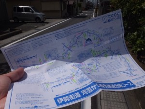 近鉄てくてくまっぷ(伊勢-3)伊勢街道 河芸から香良洲道分岐コース