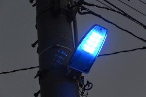 青色の街灯