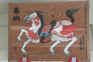 上田神社に奉納されている絵画（伊勢市中村町）
