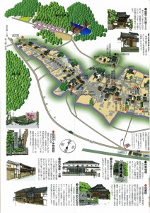 東海道五十三次の内 関宿 イラスト案内図