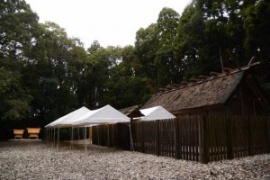 雨儀廊が設置されていた神服織機殿神社（皇大神宮所管社）