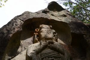 県指定文化財 彫刻 磨崖 聖観音立像（石山観音）