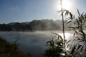 川霧が湧き立つ宮川